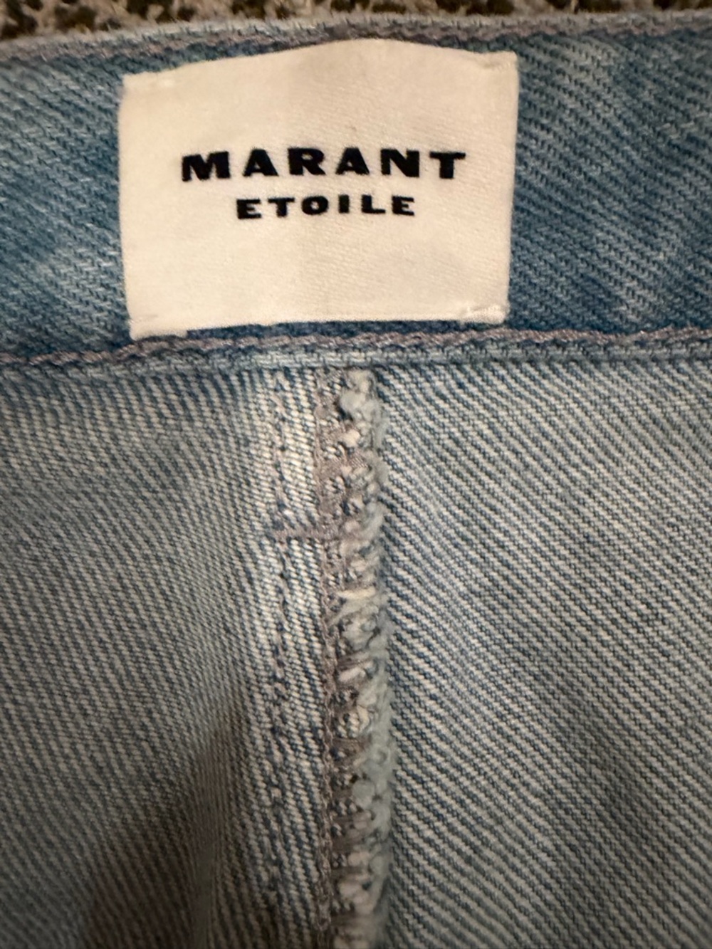 Isabel Marant Etoile Vandy Denim Midi Skirt 38 Button Front High Rise Light Wash - Picture 2 of 10